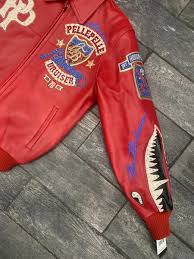 Authentic Pelle Pelle American Bruiser Red Leather Jacket view 4