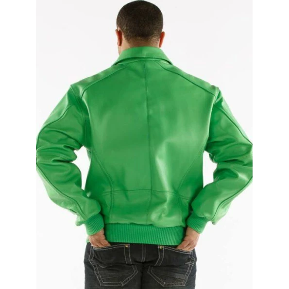 PELLE PELLE PLUSH GREEN LEATHER JACKET view 4