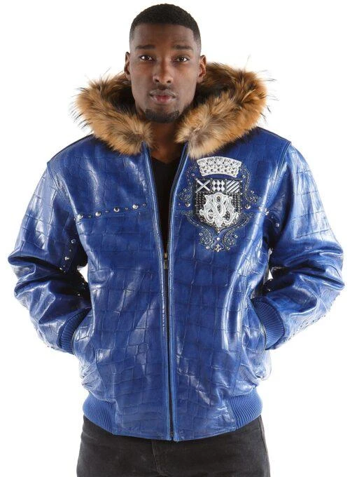 Pelle Pelle Shoulder Crest Royal Blue Jacket | MB Jacket