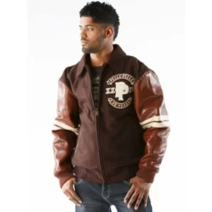 PELLE PELLE PANTHER BROWN WOOL JACKET