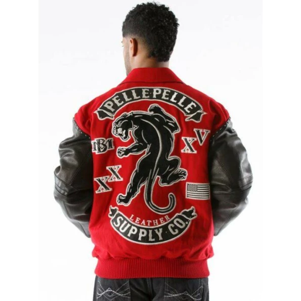 PELLE PELLE PANTHER RED WOOL JACKET view 2