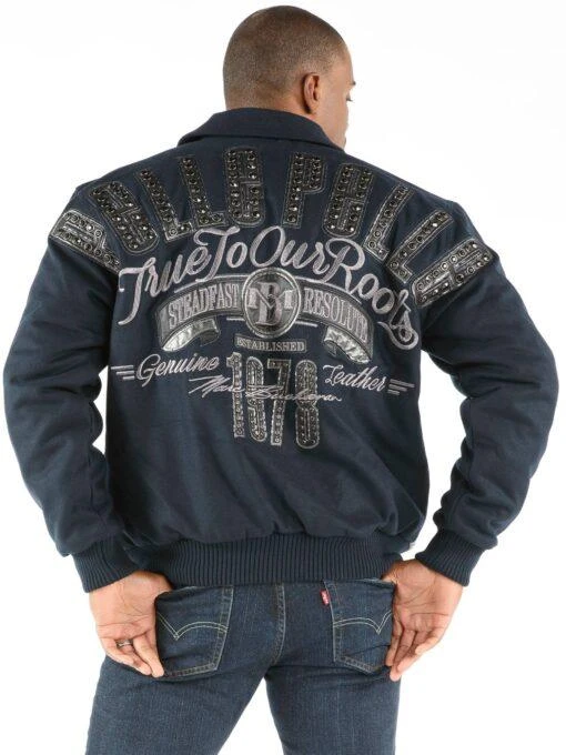 Pelle Pelle Navy Blue True To Our Roots Jacket | MB Jacket view 2