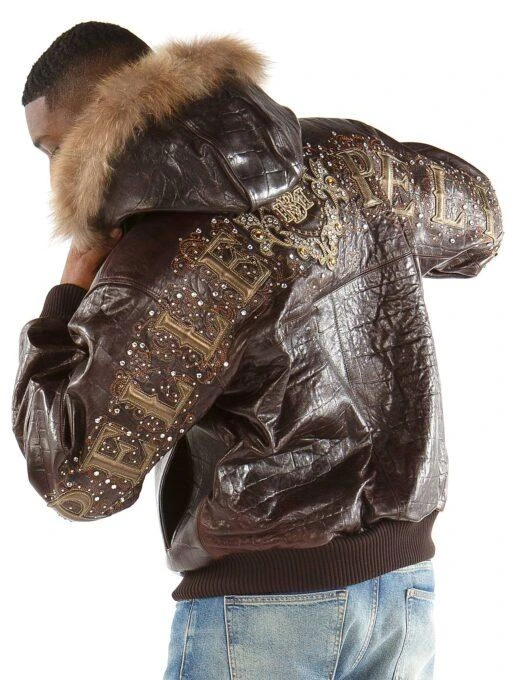 Pelle Pelle Shoulder Crest Dark Brown Jacket | MB Jacket view 3