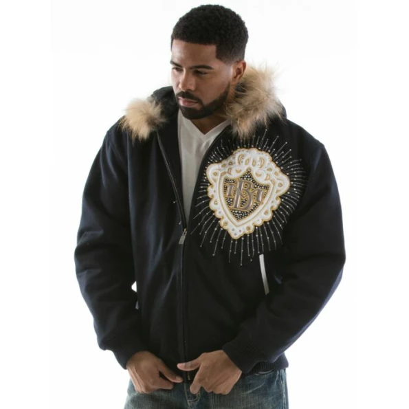 PELLE PELLE DIAMONDS BLACK WOOL JACKET