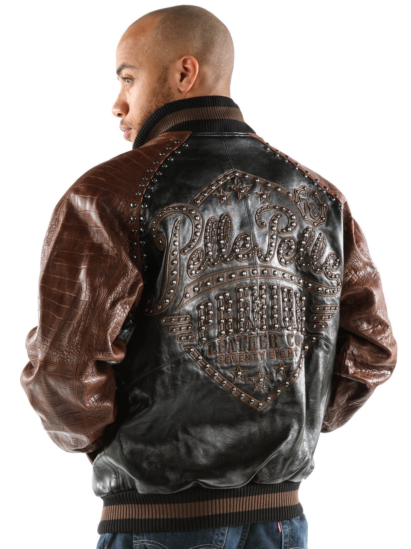 Pelle Pelle Studded Brown Leather Jacket