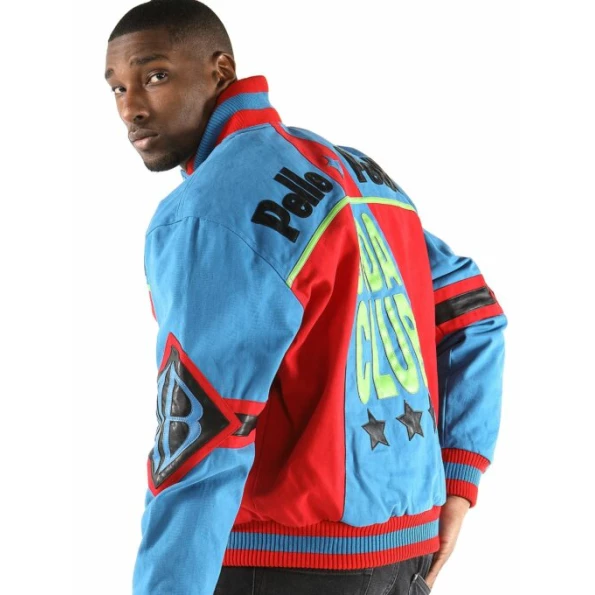 PELLE PELLE MB SODA CLUB BLUE WOOL JACKET view 3