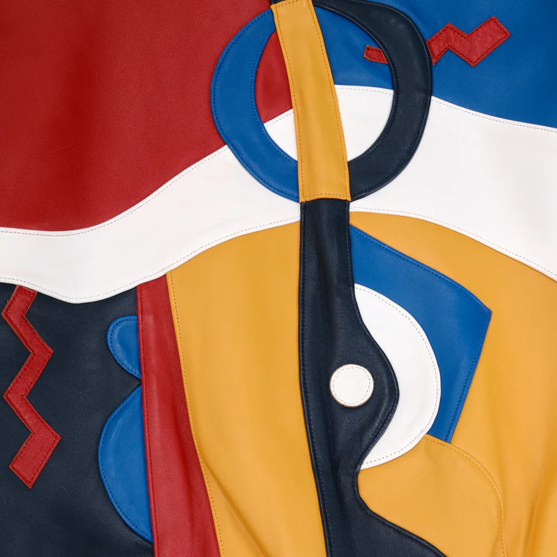 Pelle Pelle White Red Blue Picasso Leather Jacket | Men & Women view 6