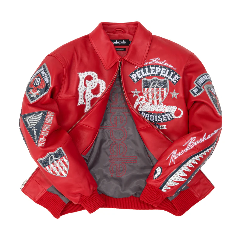 American Bruiser Red Jacket | Leather Jacket view 3