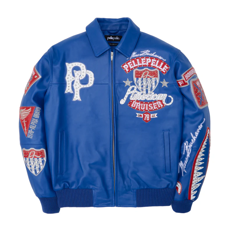 American Bruiser Blue Jacket | Leather Jacket view 2
