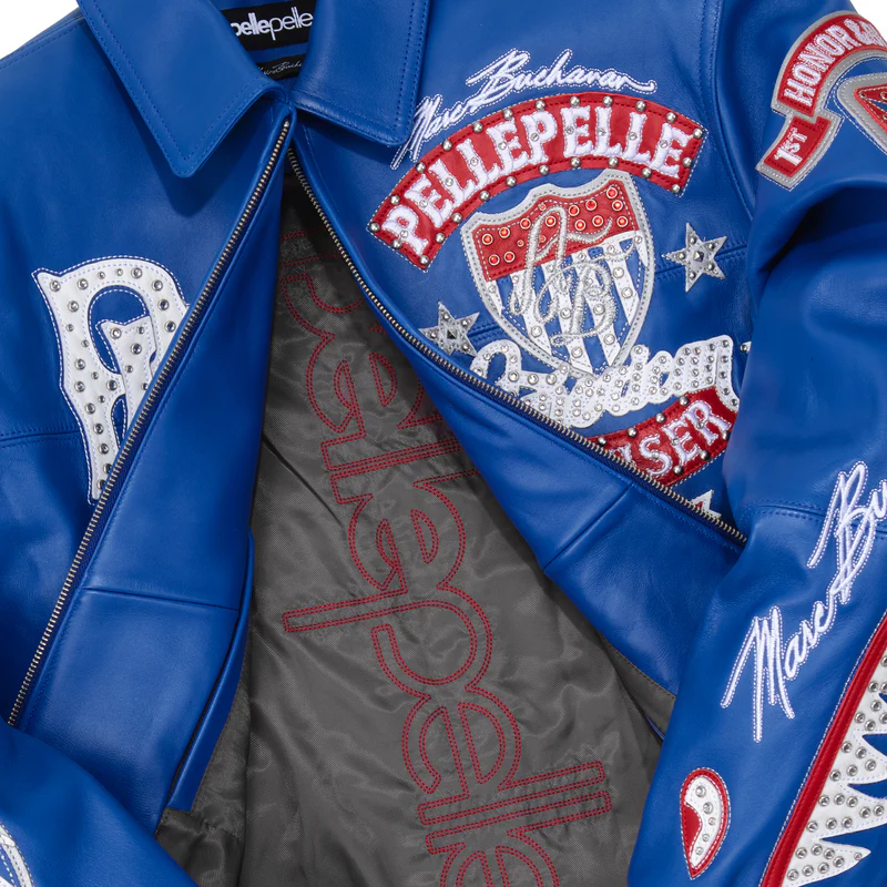 American Bruiser Blue Jacket | Leather Jacket view 4