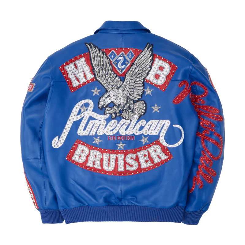 American Bruiser Blue Jacket | Leather Jacket