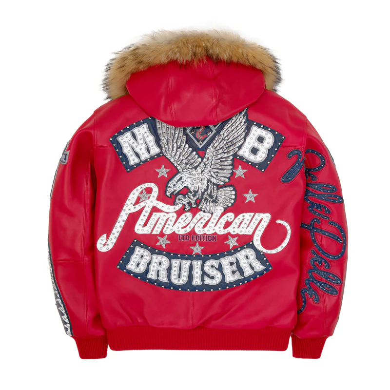American Bruiser Red Hooded Jacket view 2