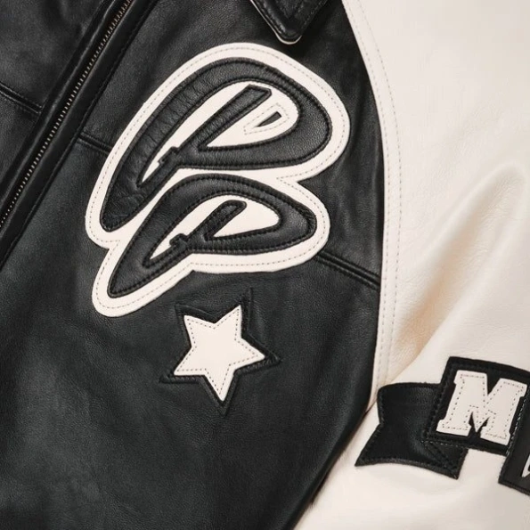 Pelle Pelle White Black Soda Club Jacket | Leather Jacket view 4