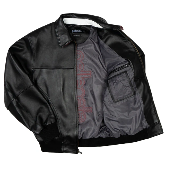 Pelle Pelle World Famous Black Studs Jacket | Leather Jacket view 3