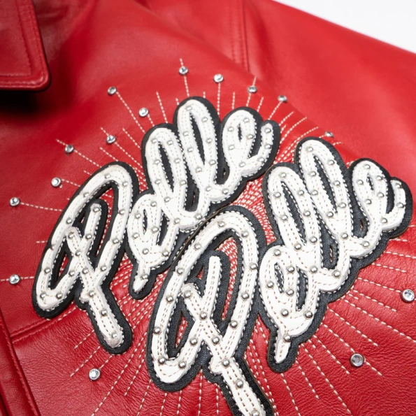 Pelle Pelle World Famous Red Studs Jacket | Leather Jacket view 3