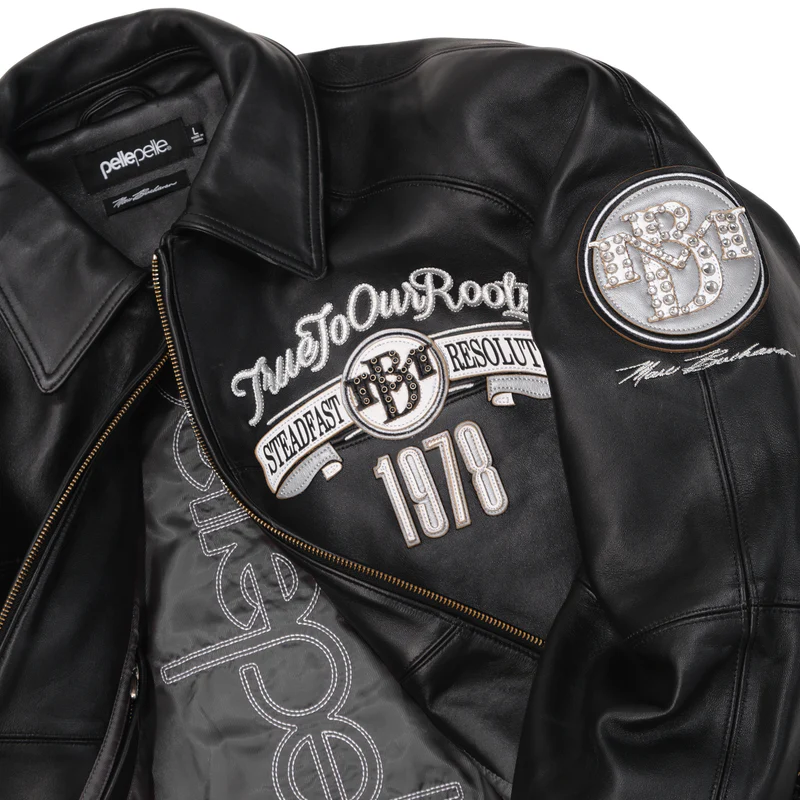 WHITE TRUE TO OUR ROOTS LEATHER JACKET view 3