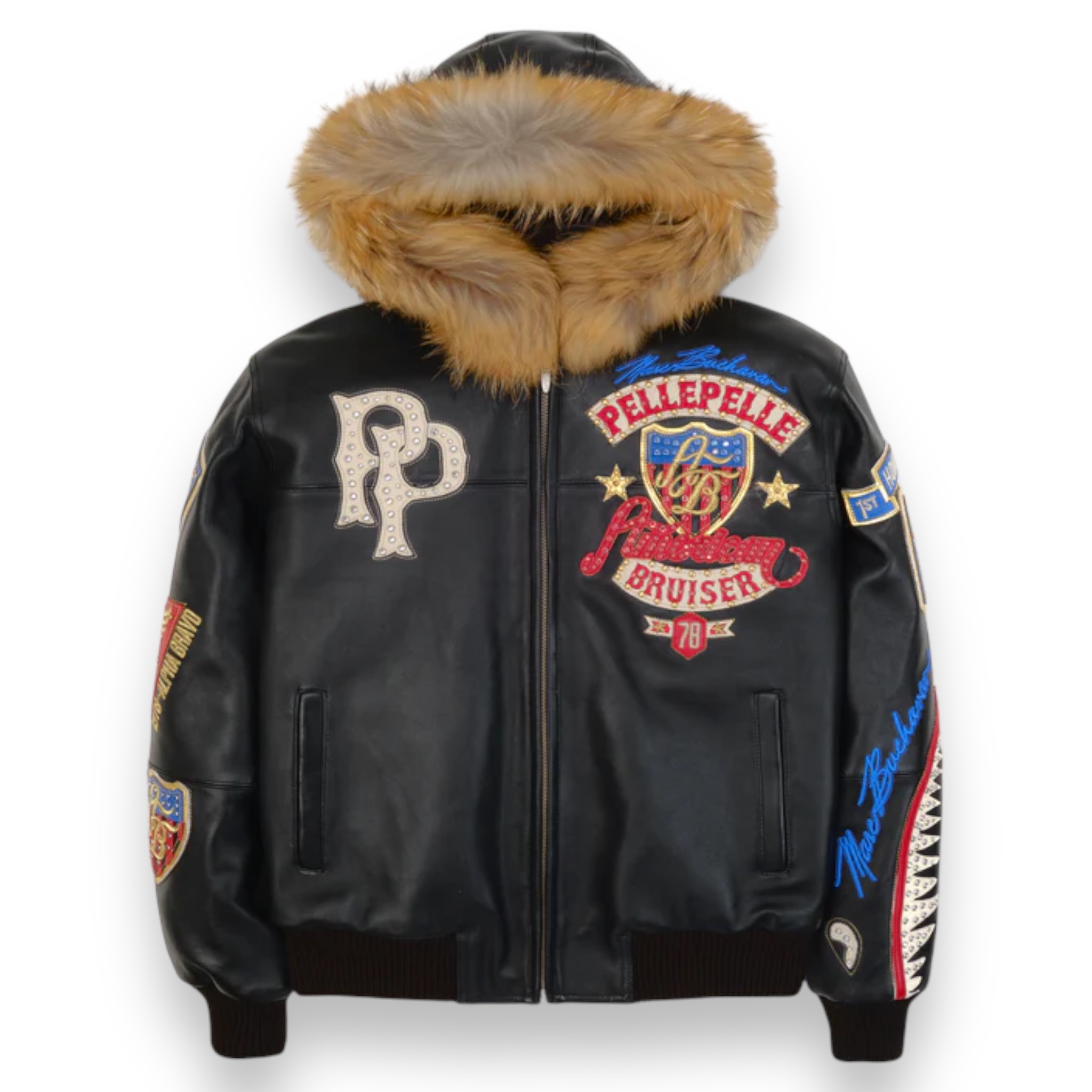 American Bruiser Black Hooded Jacket