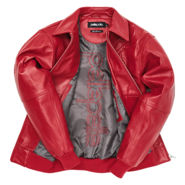 Pelle Pelle Red Plush Leather Jacket view 2