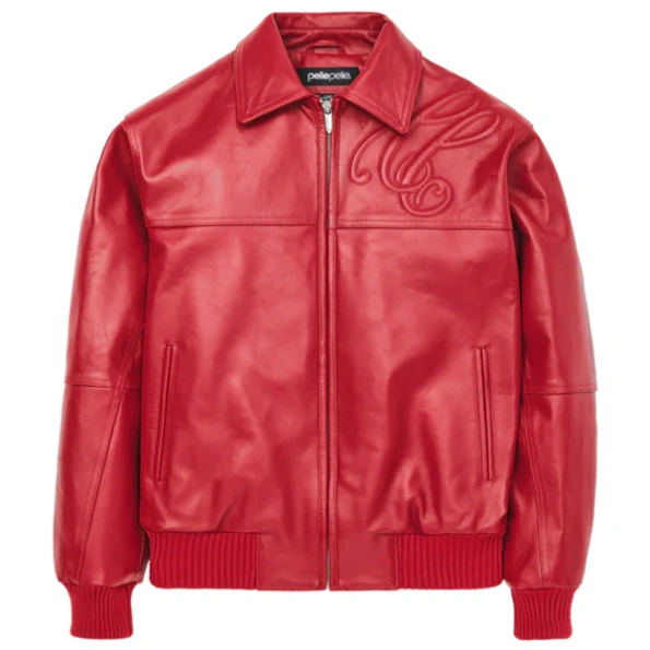 Pelle Pelle Red Plush Leather Jacket view 3