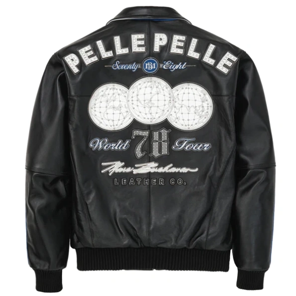 Pelle Pelle World Tour Black Leather Jacket | MB Jacket view 2