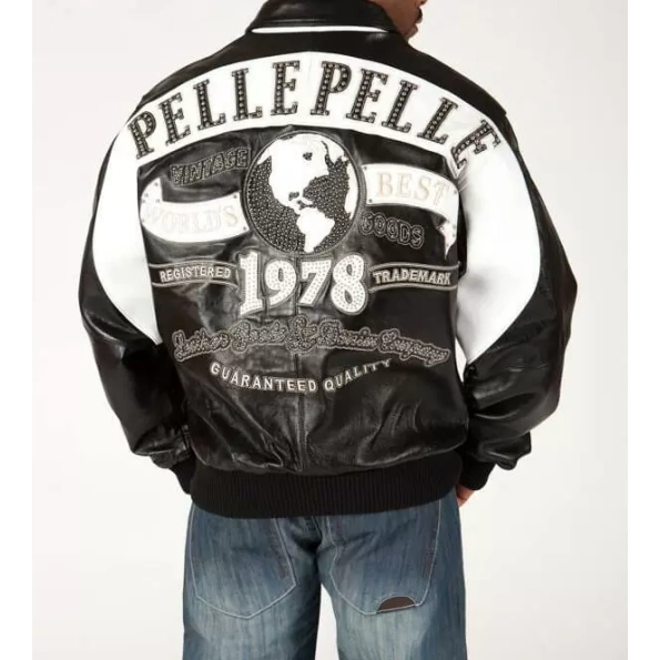 Pelle Pelle Vintage Goods Men Leather Jacket | Black & White view 2