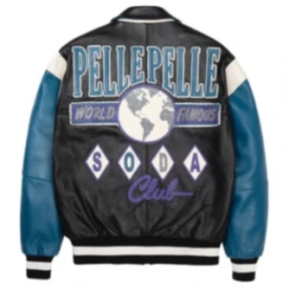 Pelle Pelle Soda Club Varsity Jacket | Leather Jacket view 2