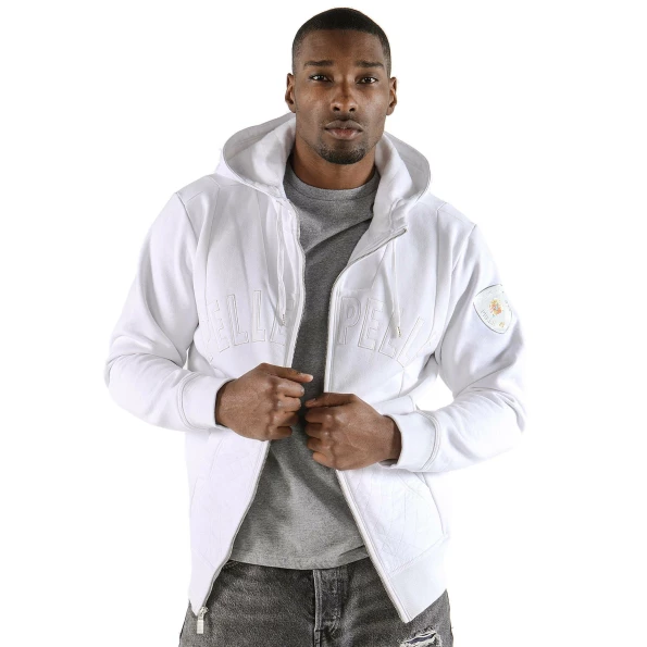 Pelle Pelle Men White Wool Hood Jacket view 2