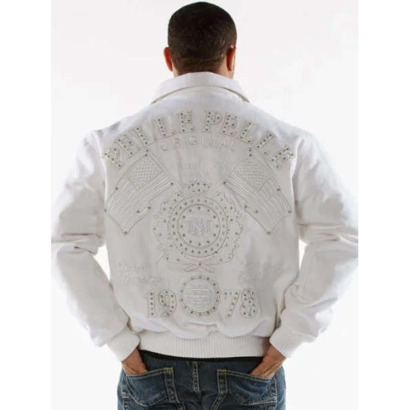 Pelle Pelle Men USA White Leather Jacket view 2