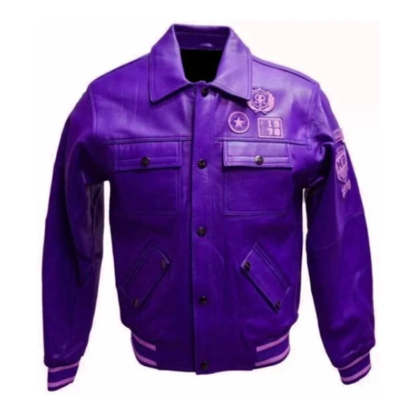 Pelle Pelle Purple Star MB Leather Jacket view 2