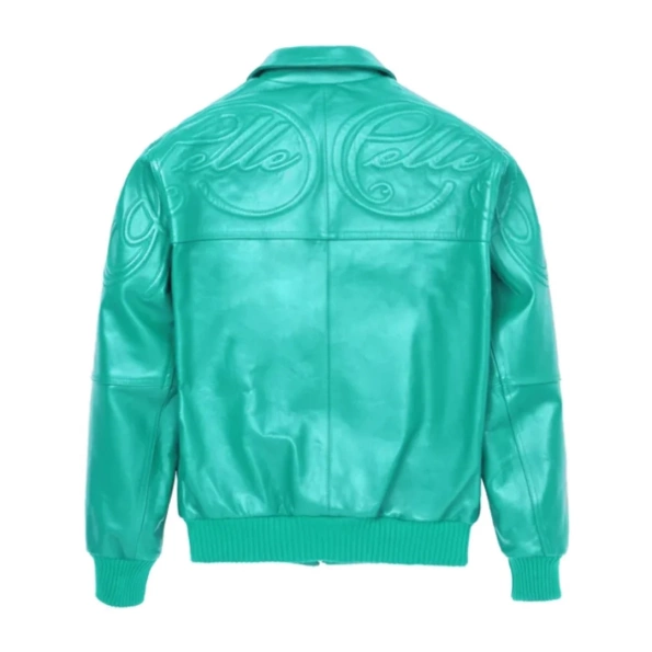 Pelle Pelle Cyan Puff Plush Leather Jacket view 3