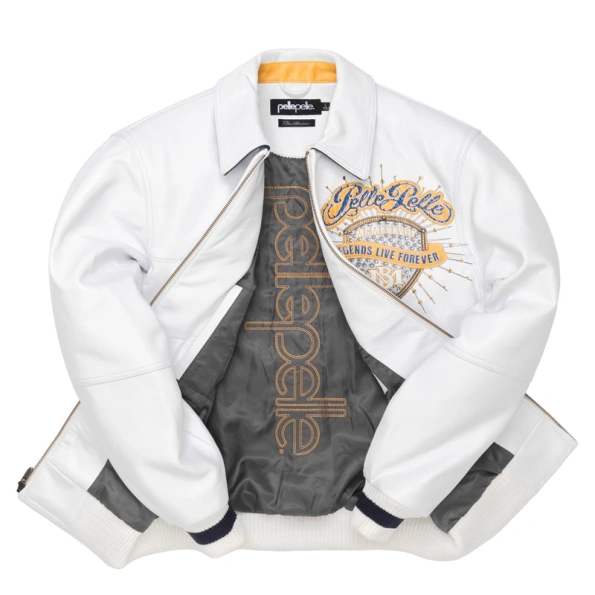 Pelle Pelle Legends Live Forever White Jacket | MB Jacket view 2