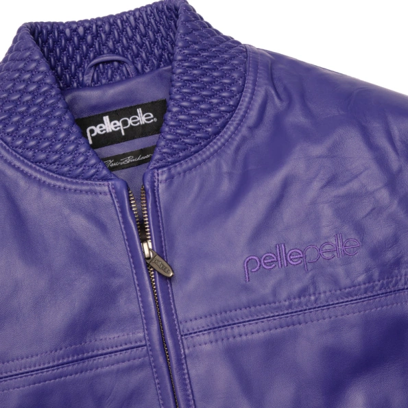 Pelle Pelle Burnish Bomber Leather Jacket | Purple Jacket view 2