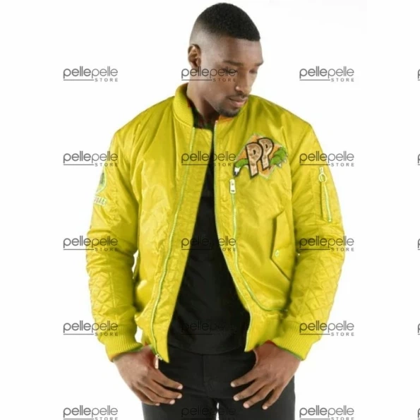 Pelle Pelle Yellow Cool Cat Leather Jacket | Men Jacket view 2