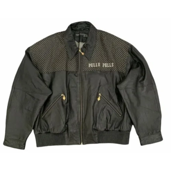 Pelle Pelle Black MB Bomber Leather Jacket view 2