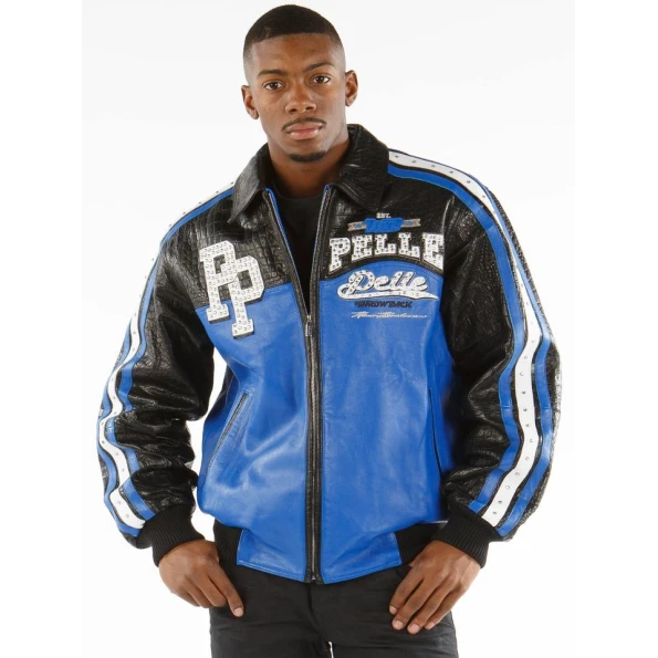 Pelle Pelle Blue MB Throwback Leather Jacket | Men Jacket