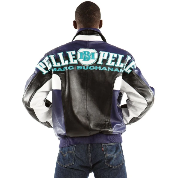 Pelle Pelle Men Purple Bomber Leather Jacket view 2
