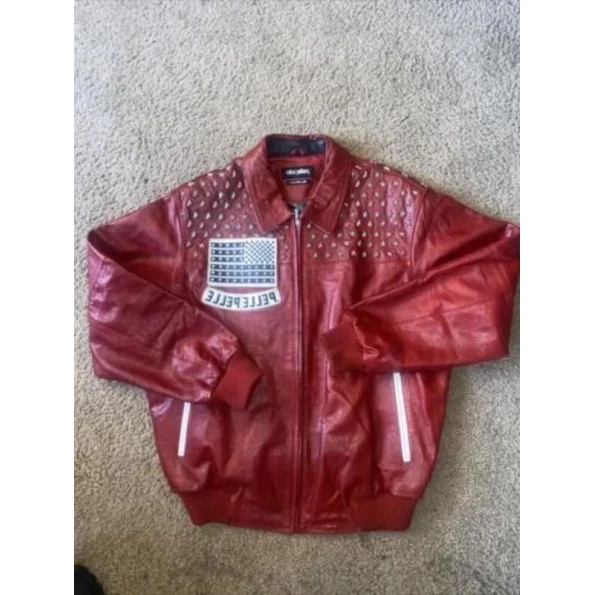 Pelle Pelle Red Americana Studs Leather Jacket view 2
