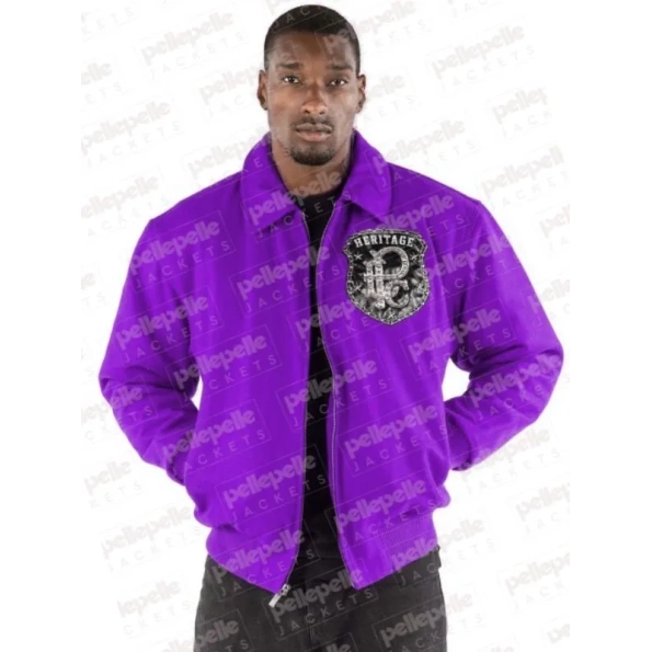 Pelle Pelle Men All Or Nothing Purple Jacket | Wool Jacket