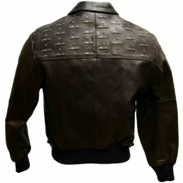 Pelle Pelle Studded Black Emblem Jacket view 2