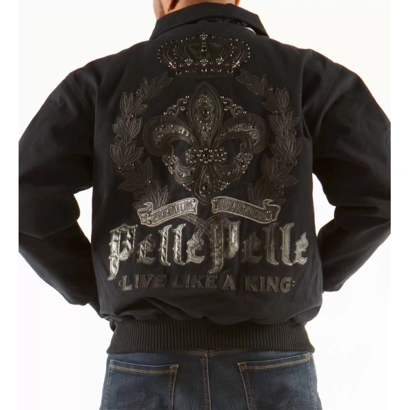 Pelle Pelle Black Live Like A King Wool Jacket | Men Jacket view 2