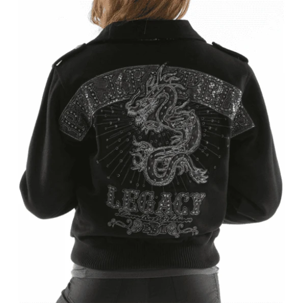 Pelle Pelle Dragon Women Studs Wool Jacket view 2