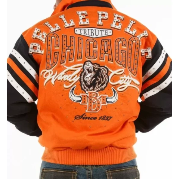 Pelle Pelle Orange Tribute Chicago Wool Jacket | MB Jacket view 2
