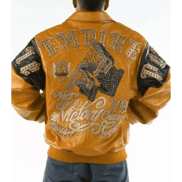 Pelle Pelle Men Mustard MB Leather Jacket | Empire Jacket view 2