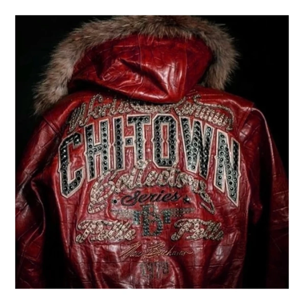 Pelle Pelle Red World Renown ChiTown Jacket | Fur Hood