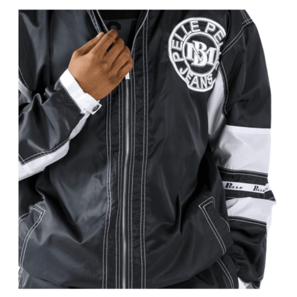 Pelle Pelle Men Black MB Jeans Nylon Tracksuit view 3