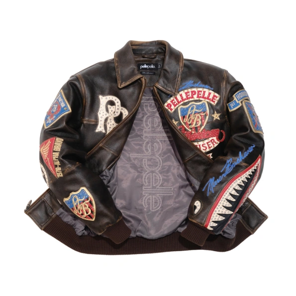 Pelle Pelle Black Rub Buff Leather Jacket | American Bruiser view 3