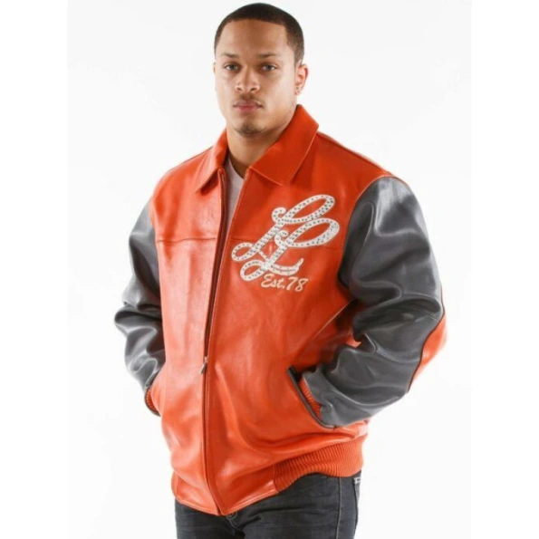 Pelle Pelle Men Notorious Orange Leather Jacket | MB Jacket view 2