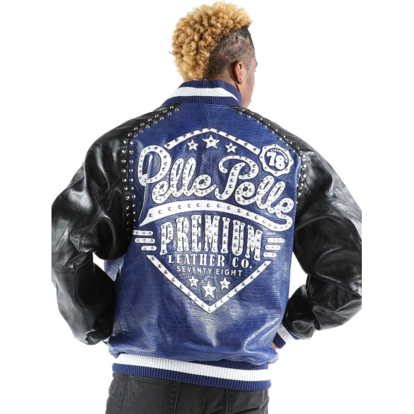 Pelle Pelle Dark Blue Premium Leather Jacket | Men Jacket view 2