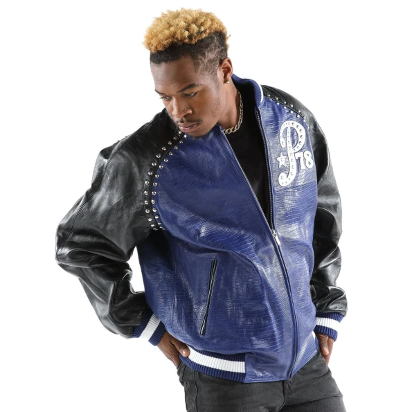 Pelle Pelle Dark Blue Premium Leather Jacket | Men Jacket