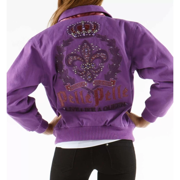 Pelle Pelle Live Like A Queen Purple Jacket | Wool Jacket view 2